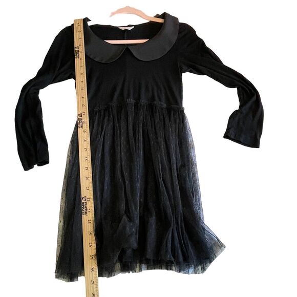 LIZ LISA Jersey‎ Black Dress Collared Lace Layered Skirt Street Wear - Picture 10 of 12